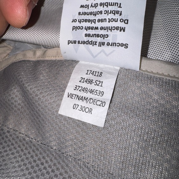 REI Co-op Peak 2.5L Rain Jacket Womens 2XL Beige Lightweight Hooded Outdoor Coat - Picture 6 of 6